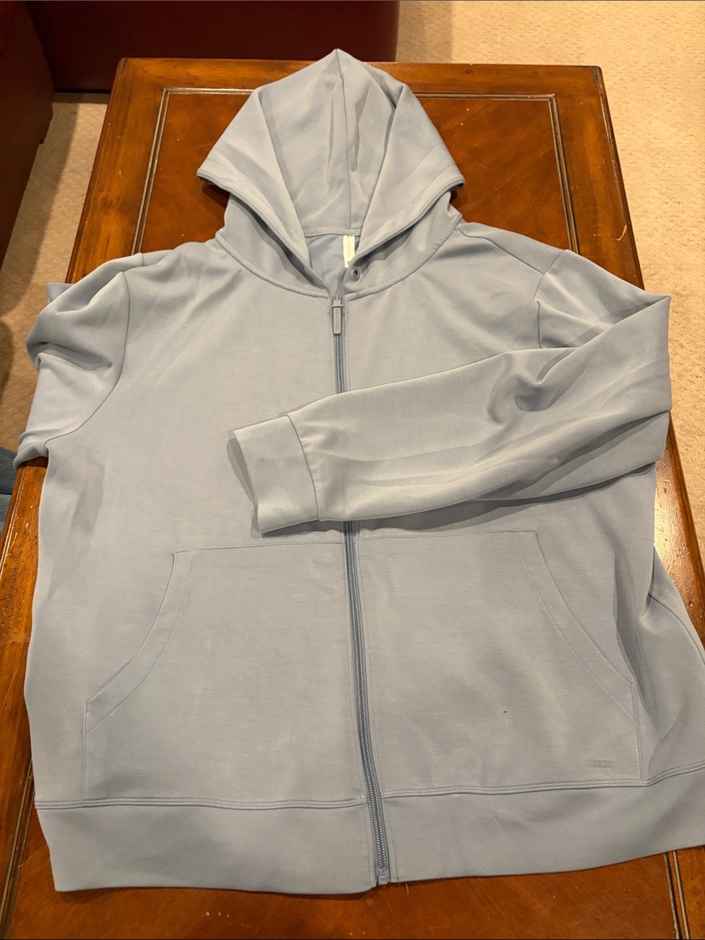 7 Diamonds Men's Light Blue Full-Zip Hoodie